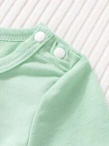 SHEIN Baby Bear & Coconut Tree Print Tee - Green - View 5