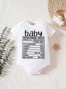 Mono Con Estampado De Letra Para Bebé Niña - Blanco - Ver 1