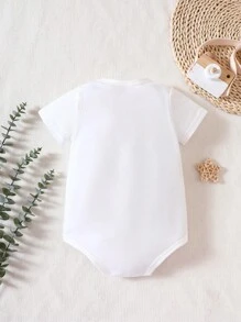 Mono Con Estampado De Letra Para Bebé Niña - Blanco - Ver 2