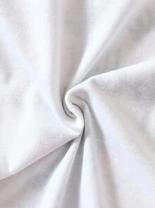 SHEIN Baby Girl Cartoon & Letter Graphic Tee Bodysuit