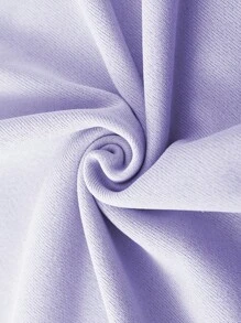 Claim Dot 加大码男式卡通字母图案 T 恤 - 淡紫色 - 查看 3