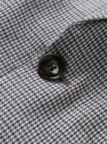 Manfinity Mode Men Houndstooth Print Single Button Blazer - Multicolor - View 4