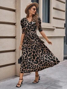 SHEIN Clasi Đầm Trọn gói Tất cả trên in Thanh lịch - Nhiều màu - Xem 3