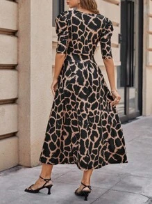 SHEIN Clasi Đầm Trọn gói Tất cả trên in Thanh lịch - Nhiều màu - Xem 2