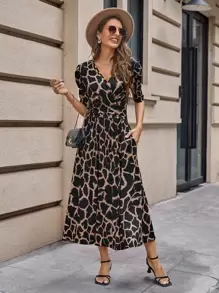 SHEIN Clasi Đầm Trọn gói Tất cả trên in Thanh lịch - Nhiều màu - Xem 5