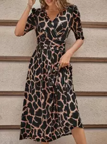 SHEIN Clasi Đầm Trọn gói Tất cả trên in Thanh lịch - Nhiều màu - Xem 6