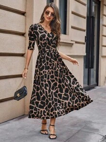 SHEIN Clasi Đầm Trọn gói Tất cả trên in Thanh lịch - Nhiều màu - Xem 1