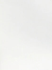 SHEIN Clasi 大碼不對稱領肩部打結圓點袖襯衫 - 白色 - 查看 4