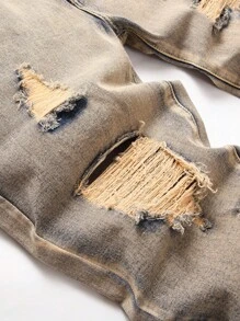 Hombres Jeans desgarro crudo con lavado - Lavado ligero - Ver 5