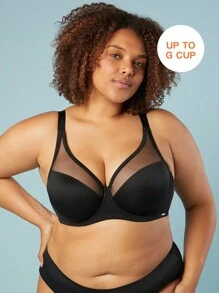 LUVLETTE Áo ngực Plus Dream Curve Air Plunge T-Shirt - màu đen - Xem 11