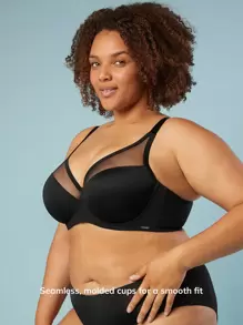 LUVLETTE Áo ngực Plus Dream Curve Air Plunge T-Shirt - màu đen - Xem 5