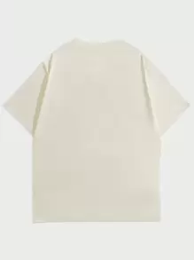 Sweet Eyes ROMWE MEN 男士卡通圖案T恤 - 杏色 - 查看 2