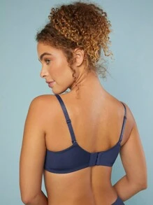 LUVLETTE Sujetador de camiseta sin relleno con varillas y escote pronunciado - Azul - Ver 7