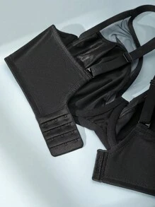 LUVLETTE Plunge Underwire Unlined T-Shirt Bra - Black - View 8