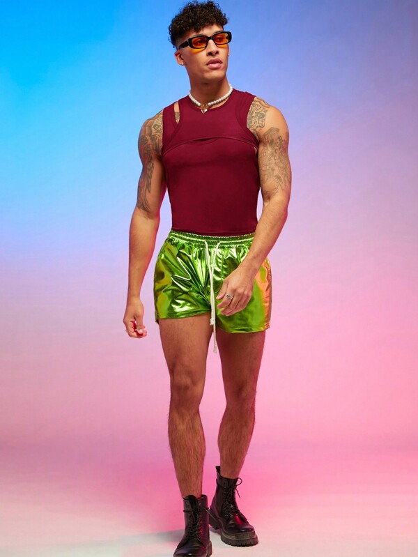 Manfinity Fever City Men Cut Out Tank Top SHEIN USA