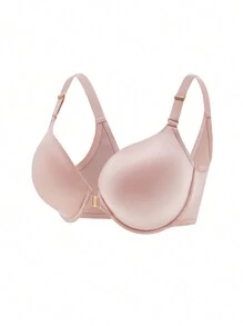 LUVLETTE Dream Curve Support + Front-Close Satin Push Up T-Shirt Bra - Pink - View 11