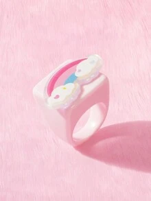 ROMWE Kawaii 1 Vòng Đồ Họa Cầu Vồng Hoạt Hình Acrylic Dễ Thương Cho Phụ Nữ Để Trang Trí Hàng Ngày - Nhiều màu - Xem 2