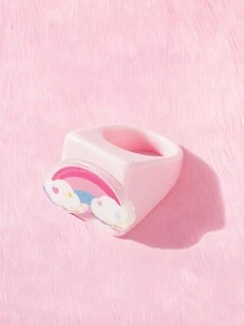 ROMWE Kawaii 1 Vòng Đồ Họa Cầu Vồng Hoạt Hình Acrylic Dễ Thương Cho Phụ Nữ Để Trang Trí Hàng Ngày - Nhiều màu - Xem 6