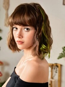 ROMWE Fairycore 2入組綠色卷合成纖維接髮 - 綠色 - 查看 3