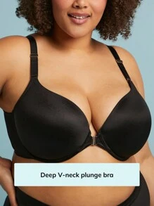 LUVLETTE Áo ngực Plus Dream Curve Support + Đóng phía trước - màu đen - Xem 4