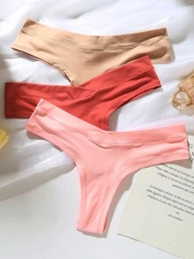 3pack Plain Simple Thong - Multicolor - View 1