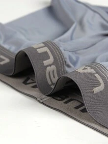 Men 5pcs Letter Graphic Boxer Brief - Multicolor - View 3