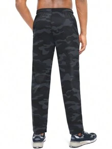 Men Camo Graphic Sports Trousers - Multicolor - View 2