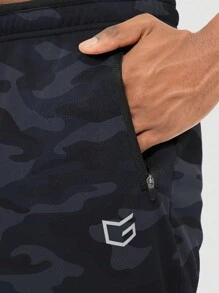 Men Camo Graphic Sports Trousers - Multicolor - View 6