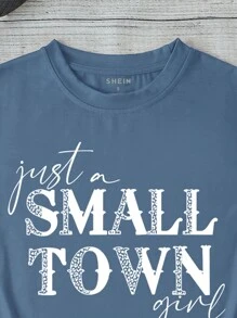 SHEIN LUNE Letter Graphic Tee