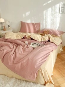 3pcs Soft & Comfortable Duvet Cover Set (1 Duvet Cover And 2 Pillow Shams), Modern Fabric Bedding Set, Suitable For Home, All Seasons, Men/Women Dorms, Schools, And Dorm Decor - Multicolor - View 5