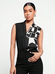 BizChic In Địa lý Áo không tay Trang phục làm việc - màu đen - Xem 1