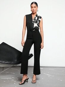 BizChic In Địa lý Áo không tay Trang phục làm việc - màu đen - Xem 5