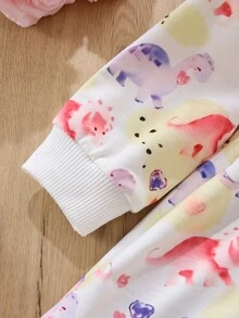 嬰兒恐龍印花洋裝 - 彩色 - 查看 3