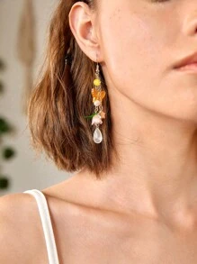 ROMWE Fairycore 1 đôi Boho Loại bướm & Trang trí hoa Thả hoa tai Đối với phụ nữ Để Trang Trí Hàng Ngày - Nhiều màu - Xem 6