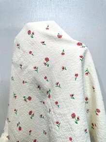 Ditsy Floral Print PJ Set - Beige - View 6