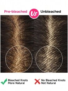 Glueless 5 X 5 Lace Closure Wig Curly Wave Pre Plucked Fuller Density Pre Bleached Human Hair Wig - SNatural - View 7