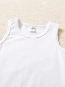 SHEIN 男嬰3入組條紋圖案背心連體短褲 - 彩色 - 查看 6