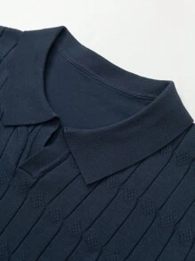 Manfinity Hypemode Áo dệt kim nam màu trơn Giải trí - Màu xanh hải quân - Xem 6