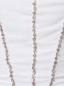 SHEIN BAE Rhinestone Detail Cami Top - White - View 7