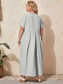 EMERY ROSE Đầm Plus Size Túi Sọc Giải trí - Nhiều màu - Xem 2