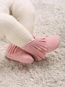 女嬰流蘇邊甜美風西部牛仔靴適用於戶外 - 粉色 - 查看 7