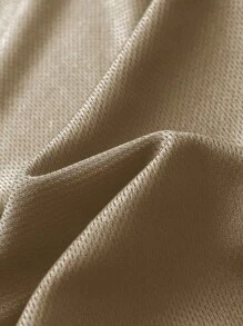 Aesthetic Post--Loose Fit Men's Drawstring Waist Shorts With Contrast Tape - Mocha Brown - View 3