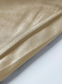 Aesthetic Post--Loose Fit Men's Drawstring Waist Shorts With Contrast Tape - Mocha Brown - View 5