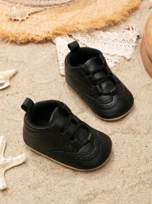 男嬰前繫帶運動板鞋適用於戶外 - 黑色 - 查看 1