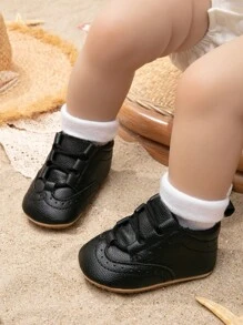 男嬰前繫帶運動板鞋適用於戶外 - 黑色 - 查看 6