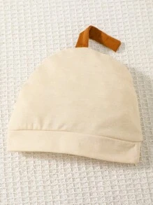 Đứa bé trai Hươu cao cổ & Đồ họa Khẩu hiệu Áo liền quần & Mũ - Màu be - Xem 3