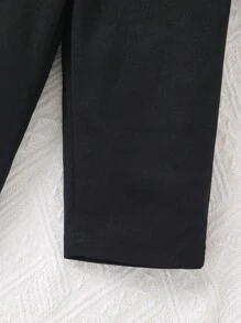 Áo liền quần Em bé Nút viền lá sen Khối Màu Chấm bi - Đen và trắng - Xem 6