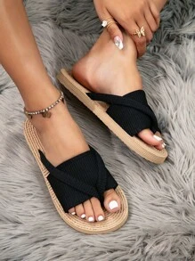 Fashionable Eva Women's Sandals Suitable For Vacation - Black - View 5