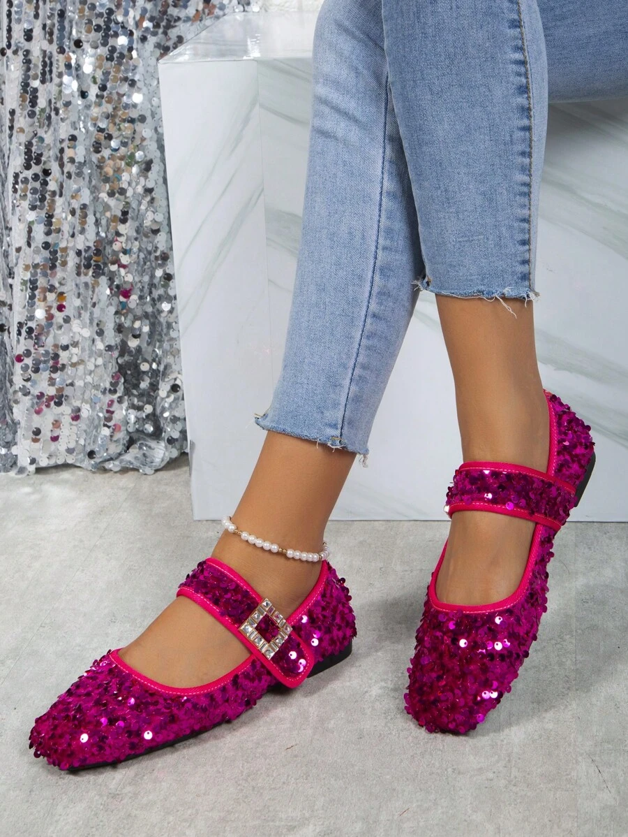 Giày bệt Nữ - Màu Hồng Tươi - Xem 1