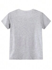 小女童櫻桃圖案T恤 - 灰色 - 查看 2